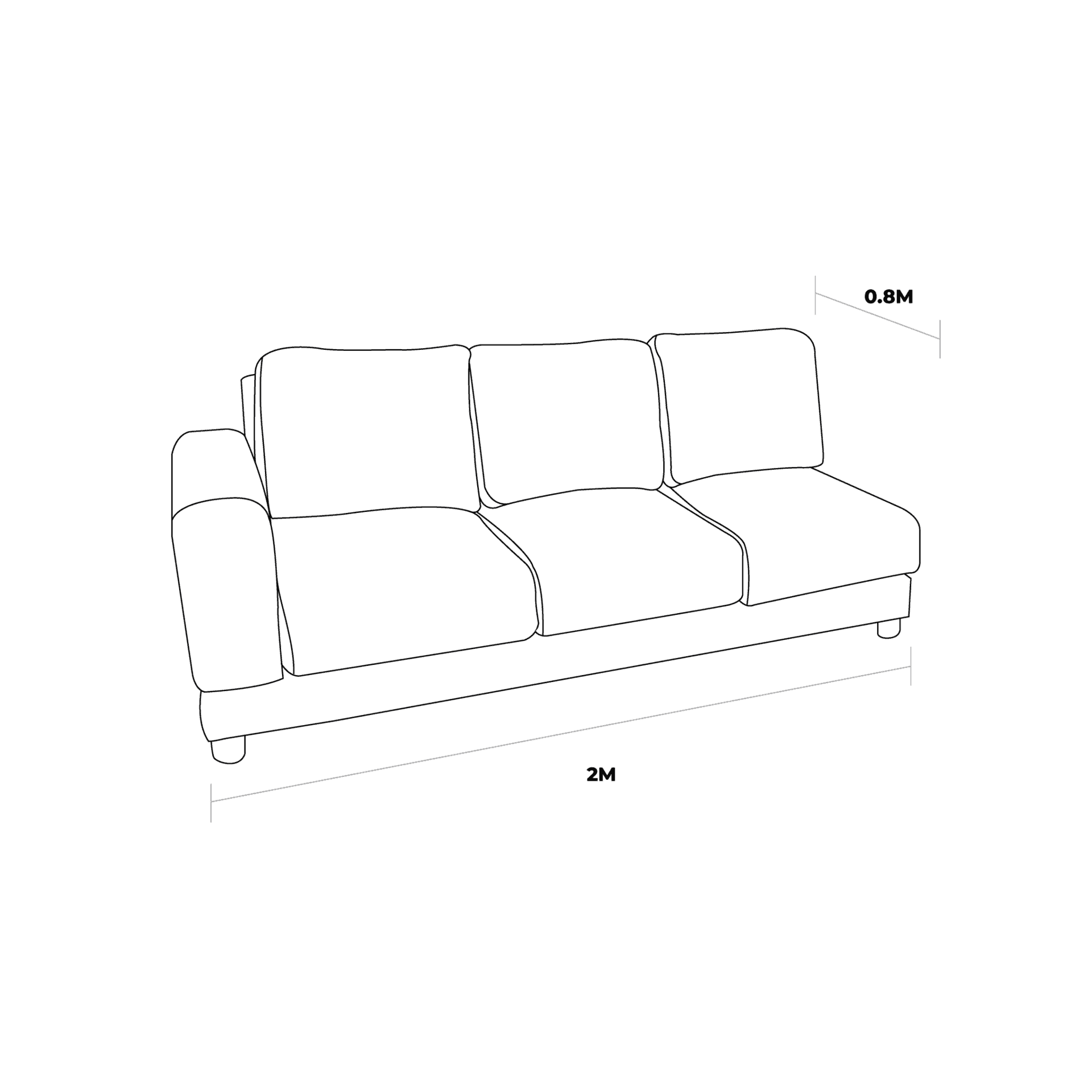 Jiji 3 Seater Sofa