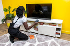 Magic Doors TV Stand (Pearl White)