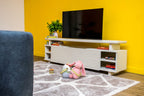 Magic Doors TV Stand (Pearl White)