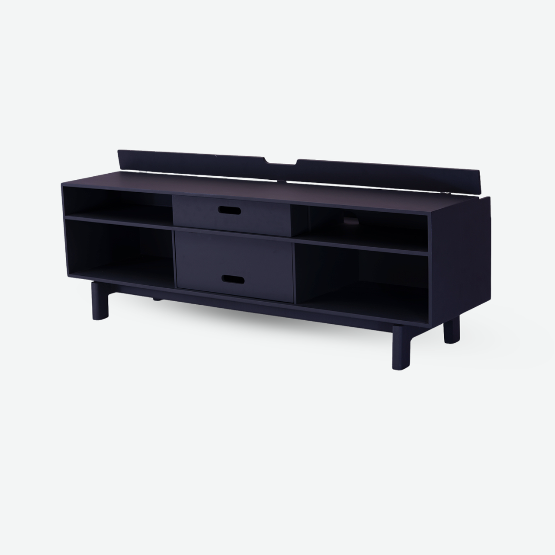 Wazi TV Stand (Charcoal Black)