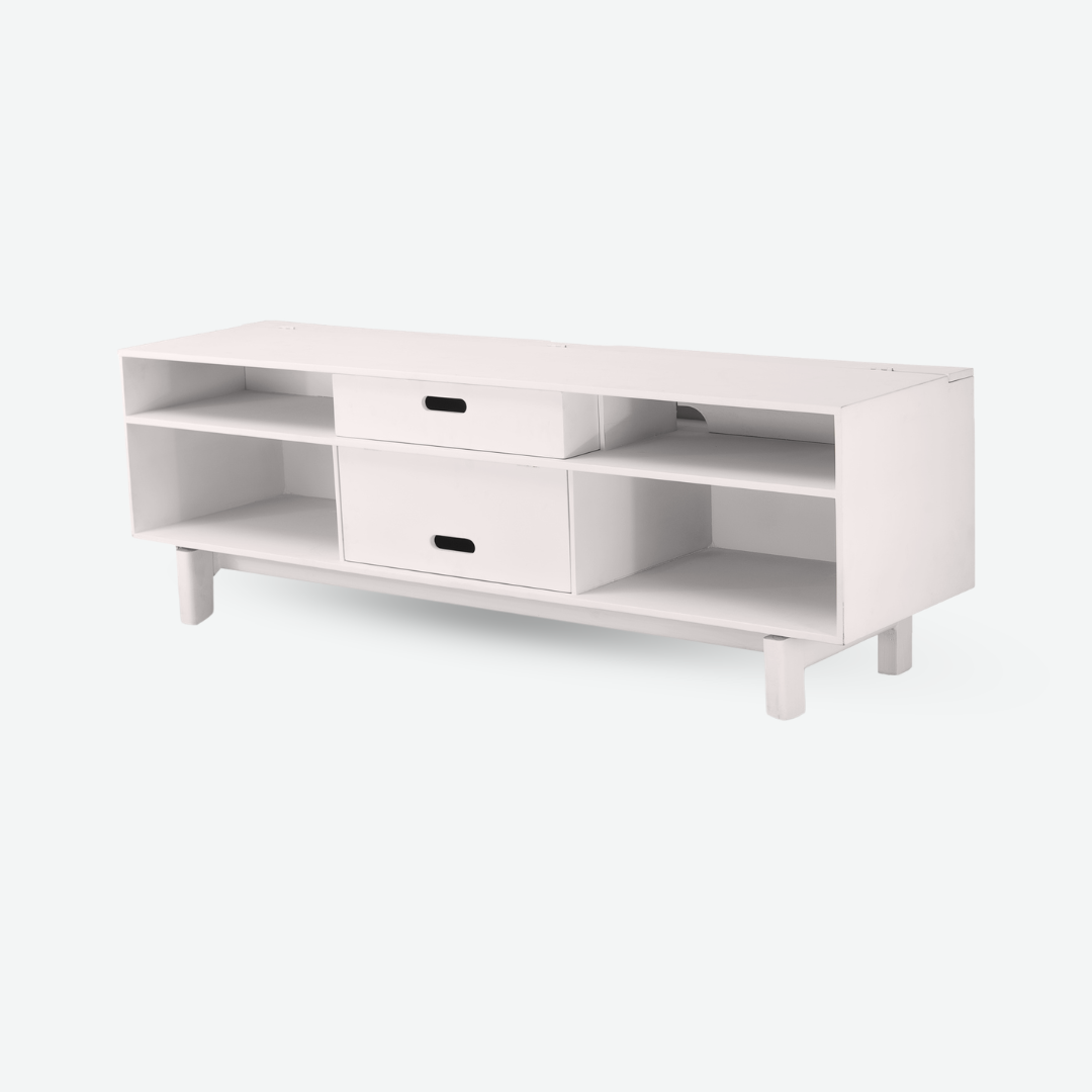 Wazi TV Stand (Pearl White)