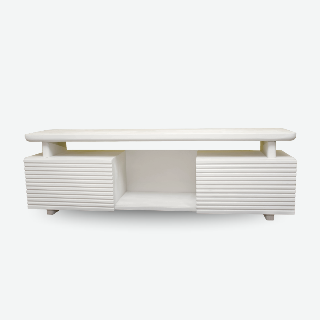 Magic Doors TV Stand (Pearl White)