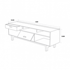 Wazi TV Stand (Stone Grey)