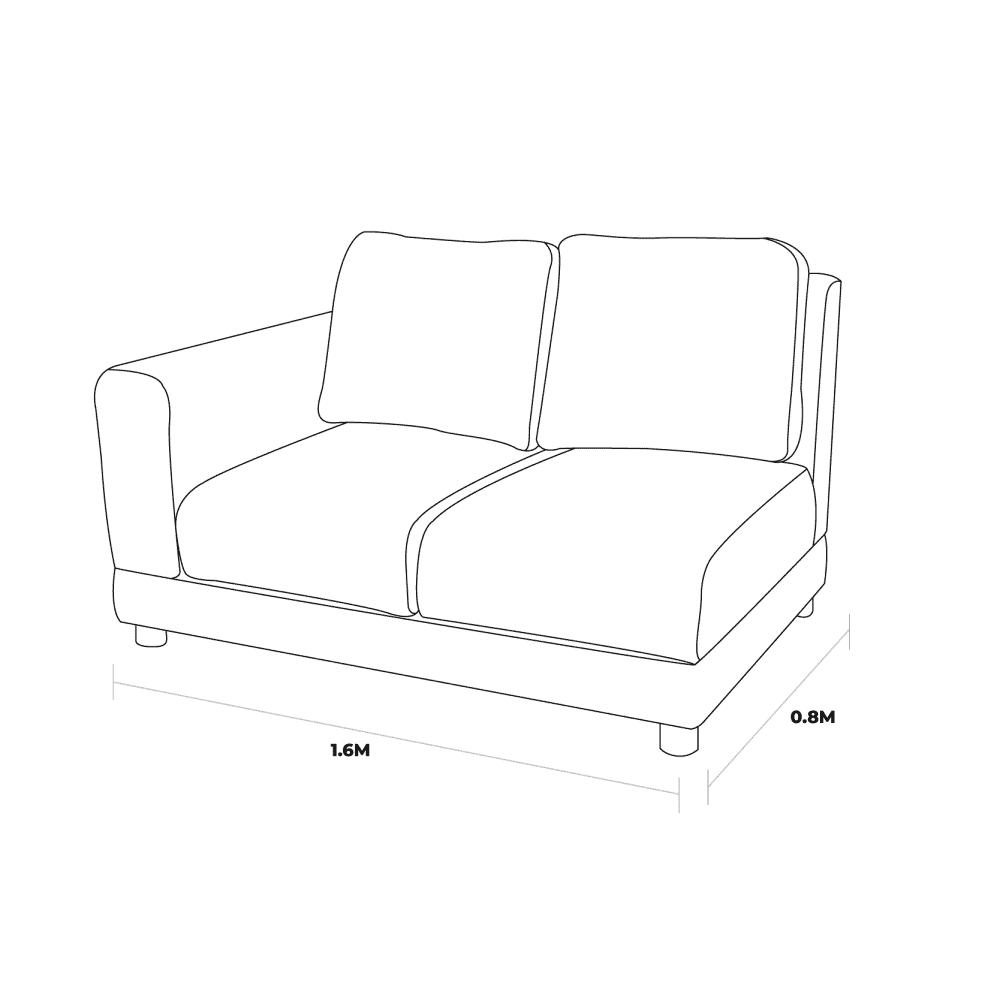 2 seater sectional sofa