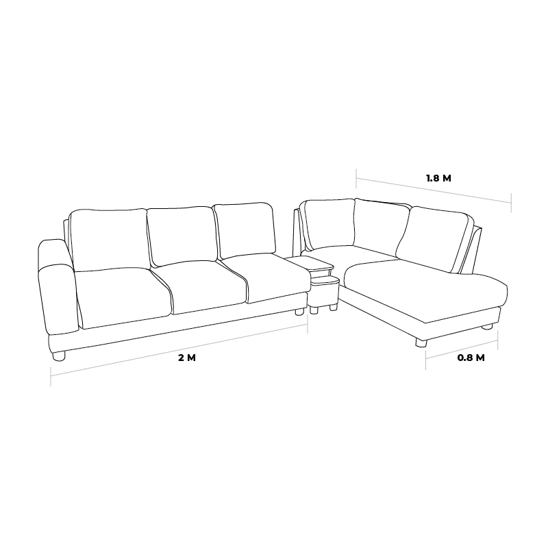 6 seater sofa dimension