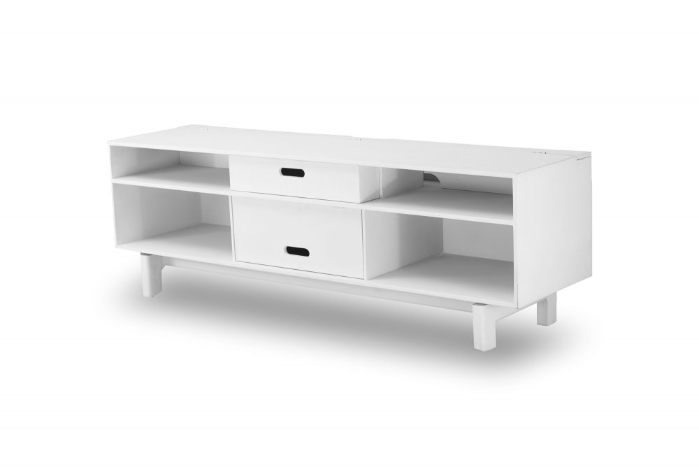 Wazi TV Stand (Pearl White) - Moko Home+Living