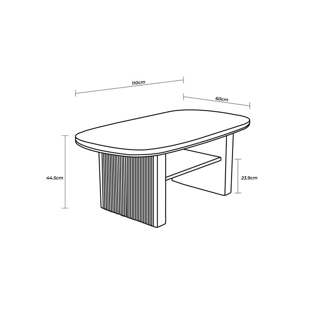 Thicky legs coffee table dimensions